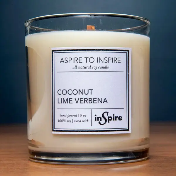 Wood Wick Candle - Coconut Lime Verbena